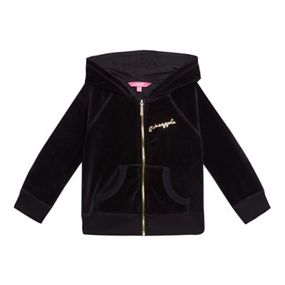 Pineapple Girls' black logo print hoodie